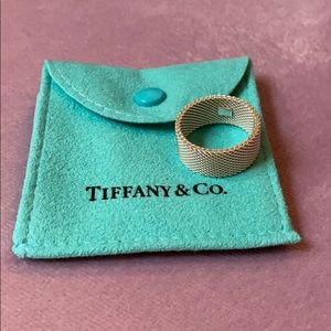 NWOT Tiffany Sterling Silver mesh ring, size 8